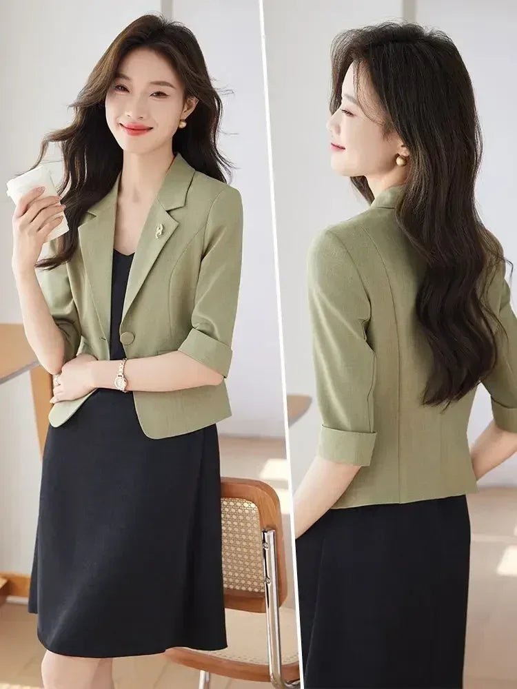 Slim Cropped Blazer - One Button